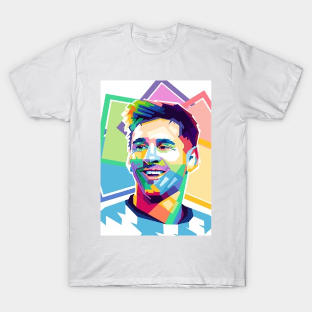 Lionel Messi Pop Art T-Shirt by erikhermawann22